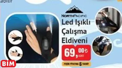 NORTHPACİFİC LED IŞIKLI ÇALIŞMA ELDİVENİ